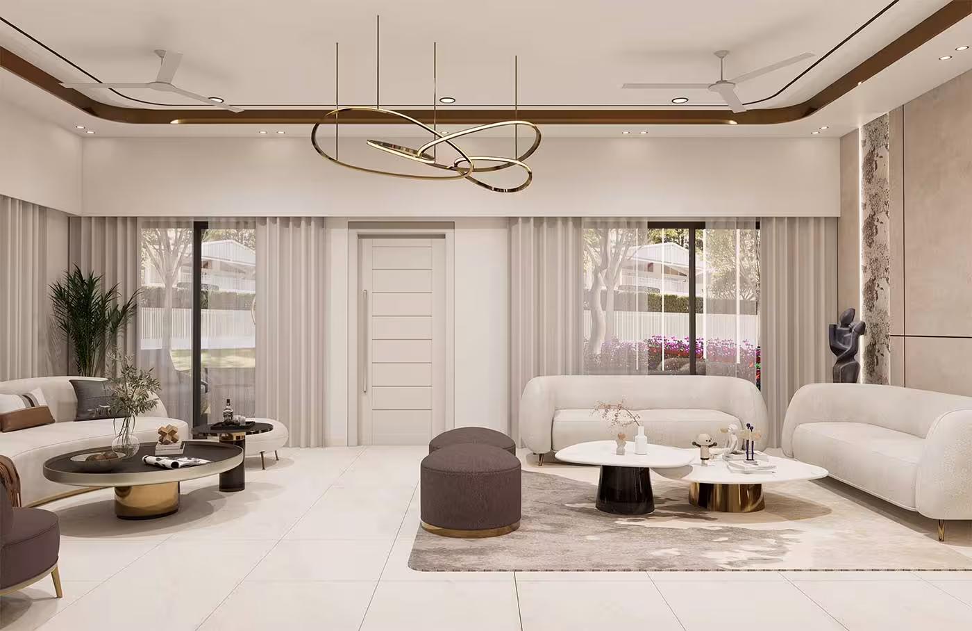 The living room is the bungalow's beating heart
