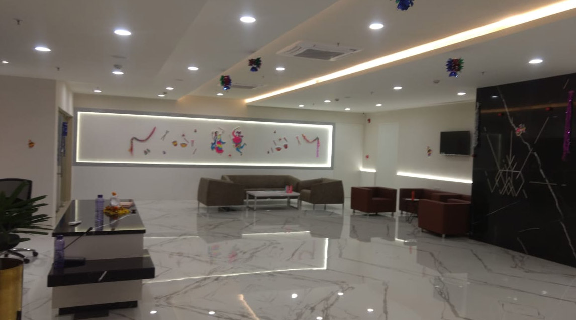 Reception-Common area of IL&FS Sales Office in GIFT City
