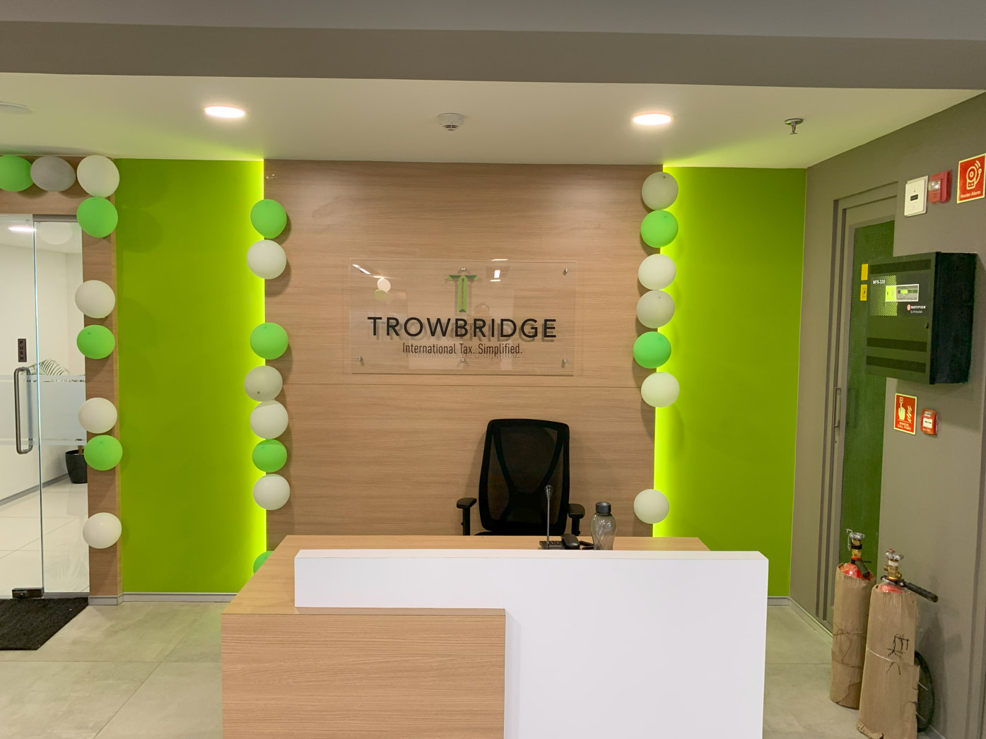 Reception area of Trowbridge LLP Corporate Office