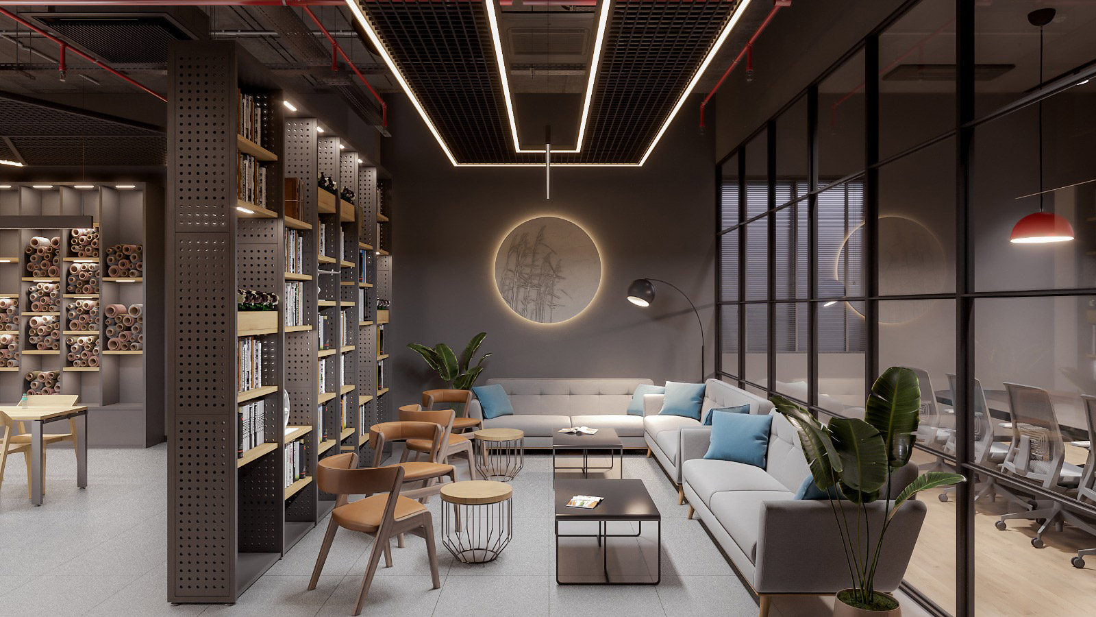 Informal Seating area of Kusumgar Limited R&D Center in surat